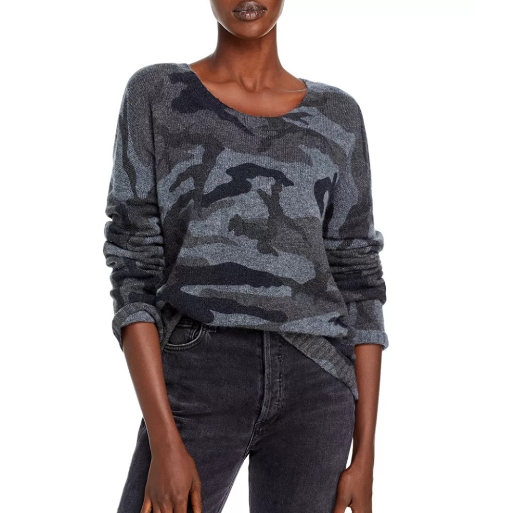 Rails - Gray Cashmere Camouflage Sweater